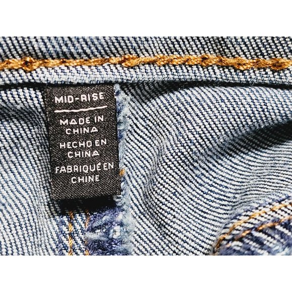 White House Black Market Slim Ankle Studded Jeans Size 10 Mid Wash - Picture 11 of 14